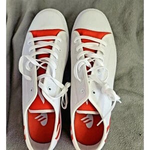 Sneakers Man  White/Red Sport Size 12 m Tennis converse/van/ style Santander